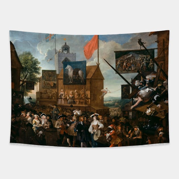 Southwark Fair by William Hogarth Tapestry by Classic Art Stall