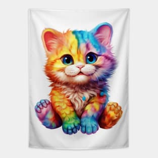 Rainbow Baby Cat Tapestry