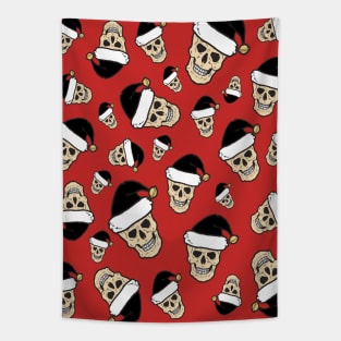 Santa Skulls #2 Tapestry