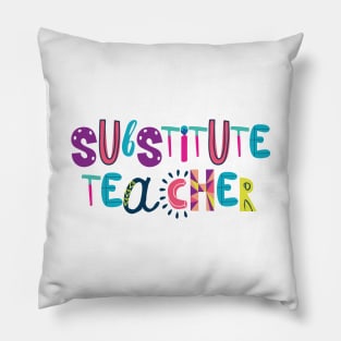 Cute Substitute Teacher Gift Idea Back to School Pillow