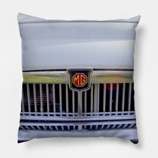 MGC Bonnet/Hood. Vintage British Sportscar. Pillow by JonDelorme