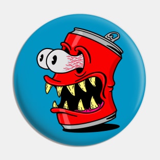 Soda Can monster Pin