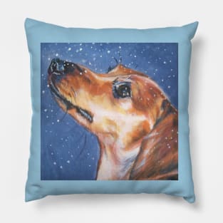 Dachshund Fine Art Painting Pillow