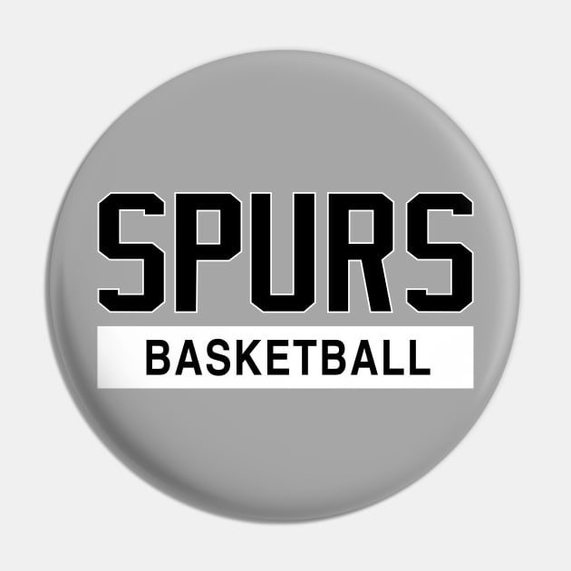 Spurs Basketball Pin by Buff Geeks Art