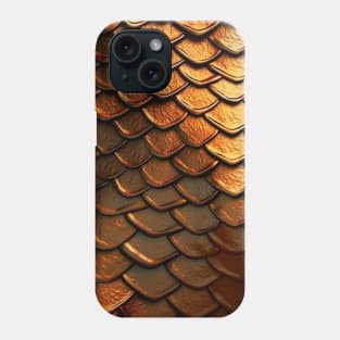 Bronze Dragon Skin Pattern - Dragon Hide Phone Case