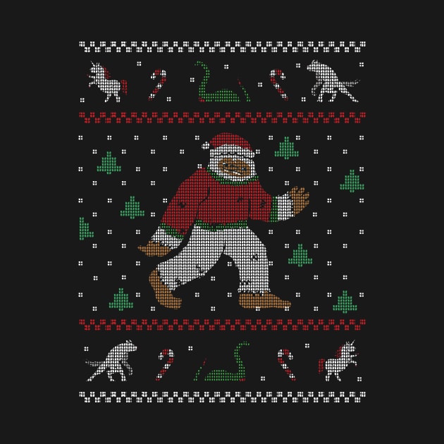 Funny Bigfoot Ugly Christmas Sweater Sasquatch by SLAG_Creative