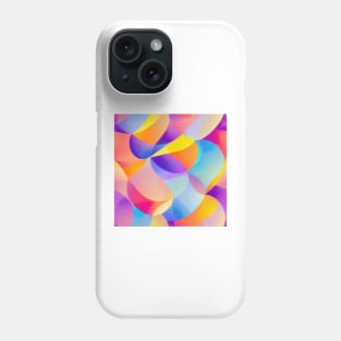 seamless Geometric pattern of curved shapes Phone Case