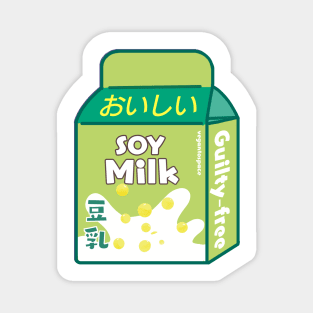 Soy Milk Dairy Free Plant Based Soya Bean Vegan Milk Magnet