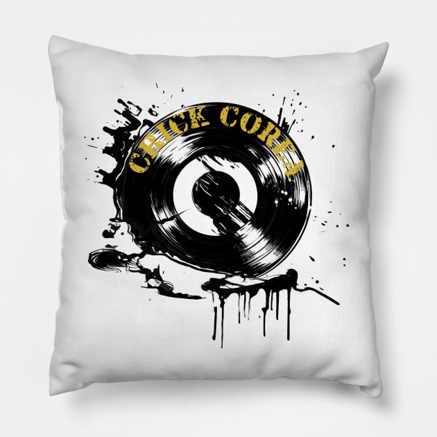 Splash Vinyl - Chick Corea Pillow by MORRISWORD