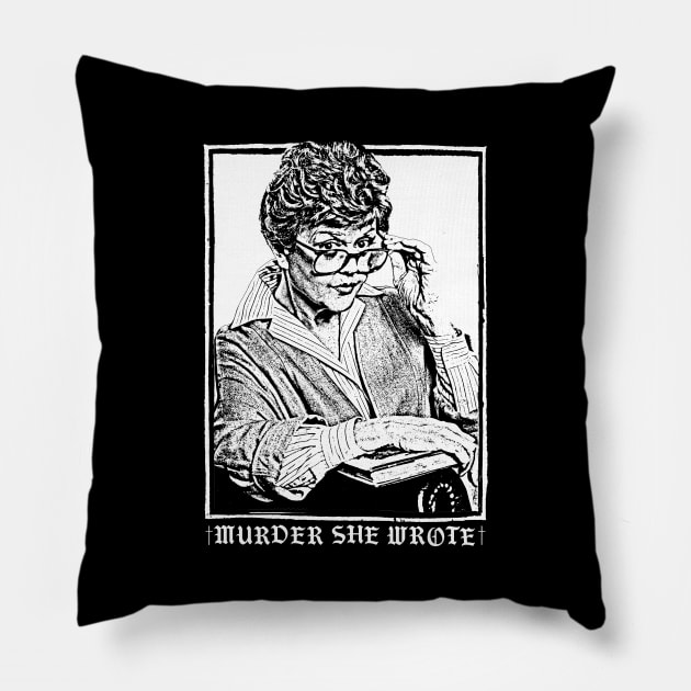 Murder She Wrote ∆∆ Vintage Look Original Design Pillow by DankFutura