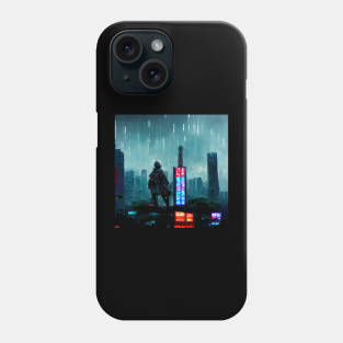 Cybernaut - Cyberpunk Cityscape Skyline Phone Case