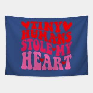 Groovy Tiny Humans Stole My Heart Valentine's Day NICU Nurse Tapestry