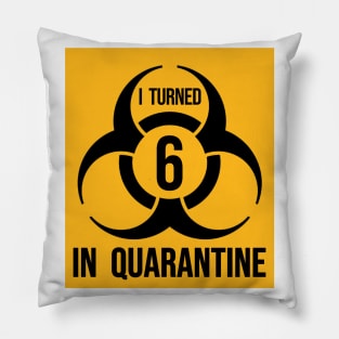 I turned 6 in Quarantine - Biohazard Edition Pillow