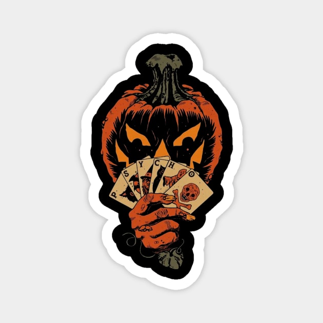 Gambling Pumpkin Halloween Magnet by AbundanceSeed