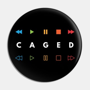 CAGED System Music Player Buttons Multi Colors Pin