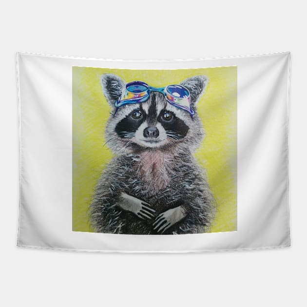 Little Raccoon Tapestry by Novaart