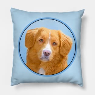 Nova Scotia Duck Tolling Retriever Dog Painting Pillow