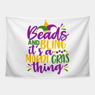 Beads and Bling It's A Mardi Gras Thing Tapestry