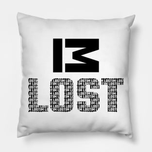 IM LOST BLACK WHITE TEXT Pillow