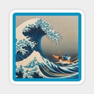 Kanagawa wave - Funny Kayaking Meme Magnet