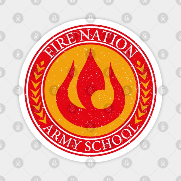 Worn Fire Nation Army School Logo Magnet by GraphicBazaar