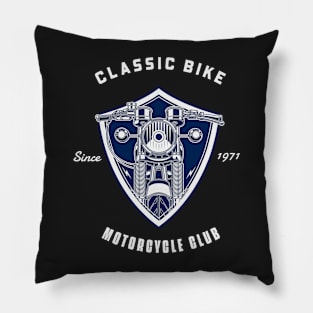 Classic Bike Motorcycle Club Pillow