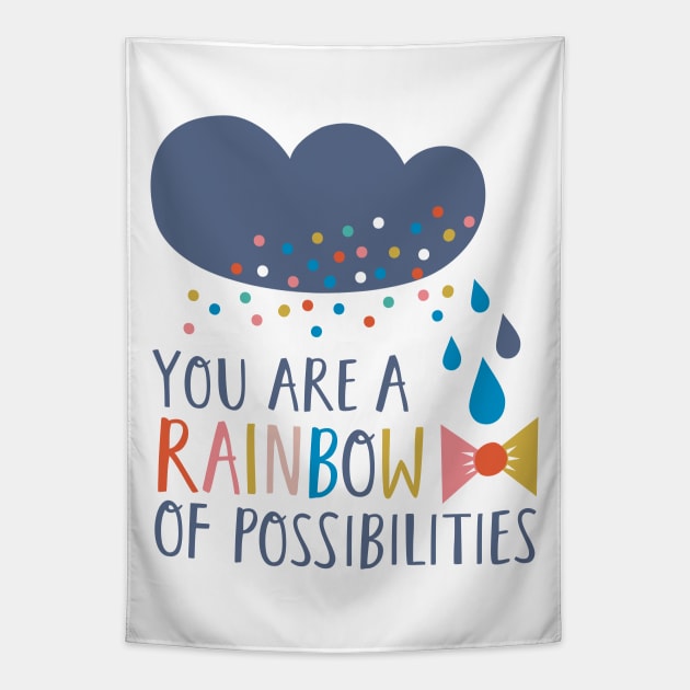 You Are A Rainbow Tapestry by Rosalind Maroney Illustration