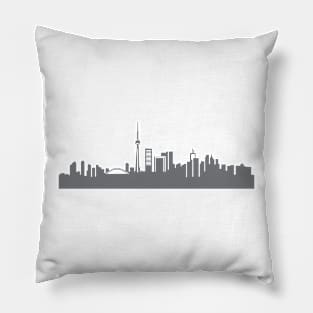 Toronto in gray Pillow