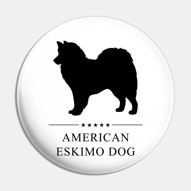 American Eskimo Dog Black Silhouette Pin by millersye