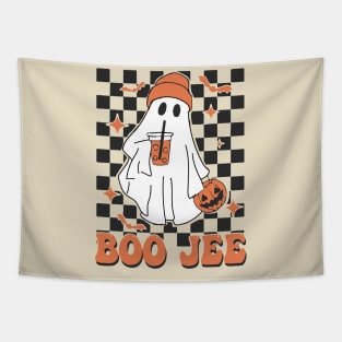 Spooky Season Cute Ghost Halloween Boujee Boo-Jee tee Tapestry