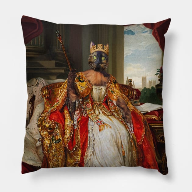 Queen of Cats: Fox Tolson Pillow by RJ Tolson's Merch Store