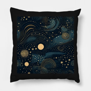 Dazzle in the Night: Make a Stellar Statement with Our Exquisite 'Starry Night' Pattern! Pillow