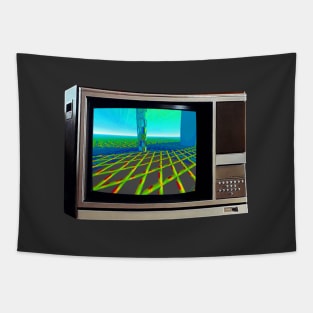 TV SET / PIXEL GRID #3 Tapestry