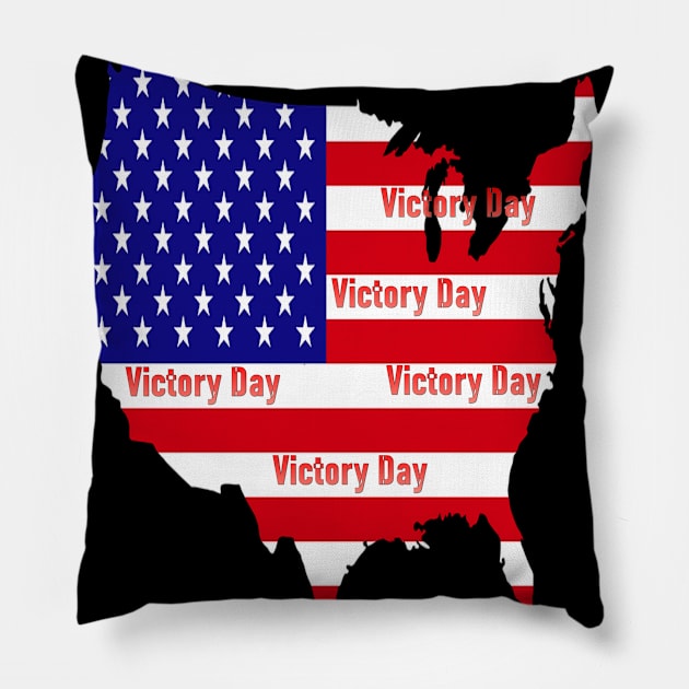 Victory Day Flag usa Pillow by Top-you