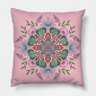 Flowery Mandala Pillow