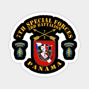 3rd Bn, 7th Special Forces Panama w Flash - SSI Magnet