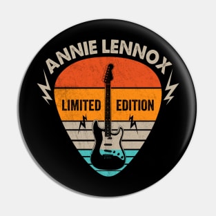 Vintage Annie Lennox Name Guitar Pick Limited Edition Birthday Pin