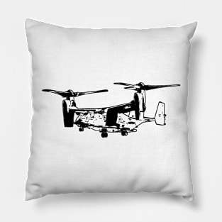 Bell Boeing V-22 Osprey - Black Design Pillow