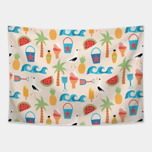 Beach Items Tapestry