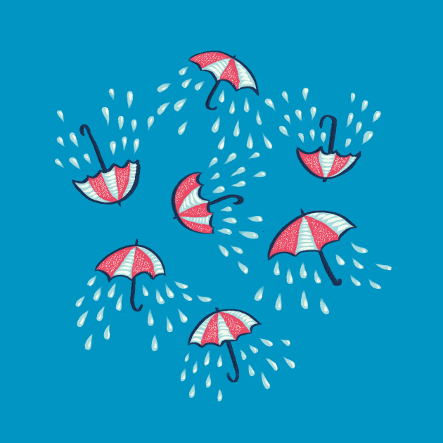 Raining Umbrellas Pattern by Boriana Giormova