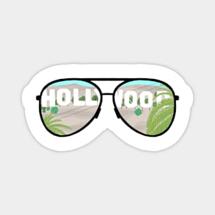 Hollywood in Aviator sunglasses Magnet