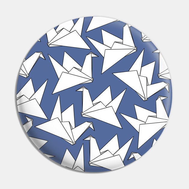 Origami Crane Blue Violet Pin by Sketchbook ni Abi