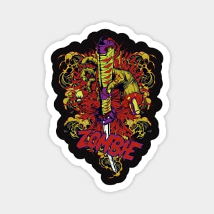 ZOMBIE samurai KATANA Magnet