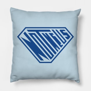 Not Me Us SuperEmpowered (Blue) Pillow