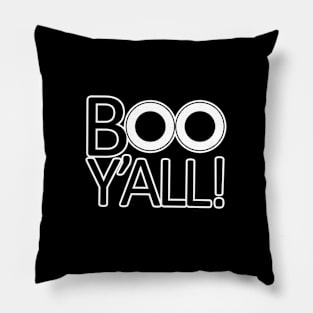 Halloween Ghost Boo Y'All Funny t-shirt Design Pillow