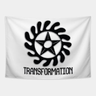 "Transformation" African Ghana Sankofa Adinkra Symbol. Tapestry