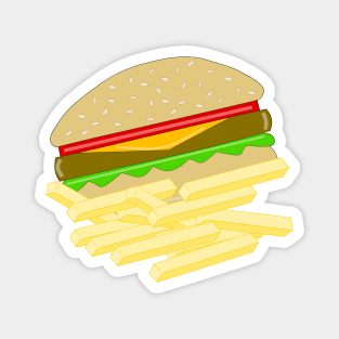 CHEESEBURGERS And Fries Magnet