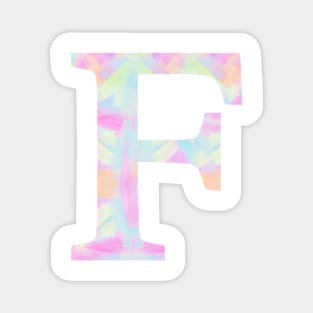 The Letter F Rainbow Design Magnet