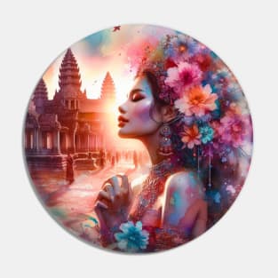 Angkor Wat Priestess Pin