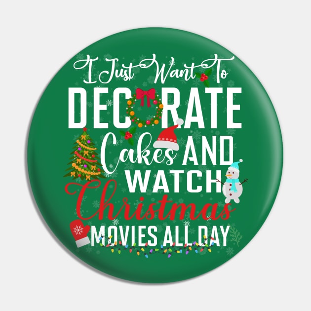 I just want to decorate cakes and watch christmas movies - a cake decorator design Pin by FoxyDesigns95